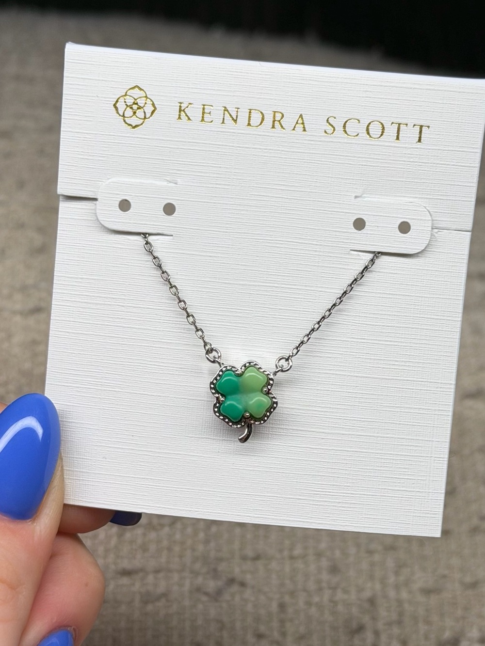 Kendra Scott Silver Clover Pendant Necklace